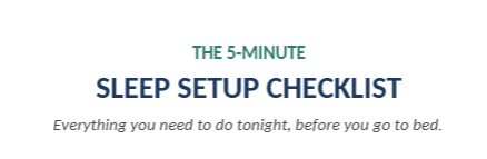 5-Minute Sleep Setup Checklist