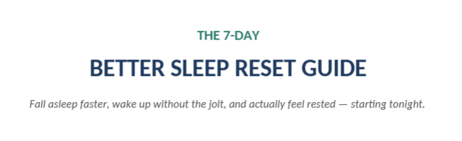 7-Day Better Sleep Guide
